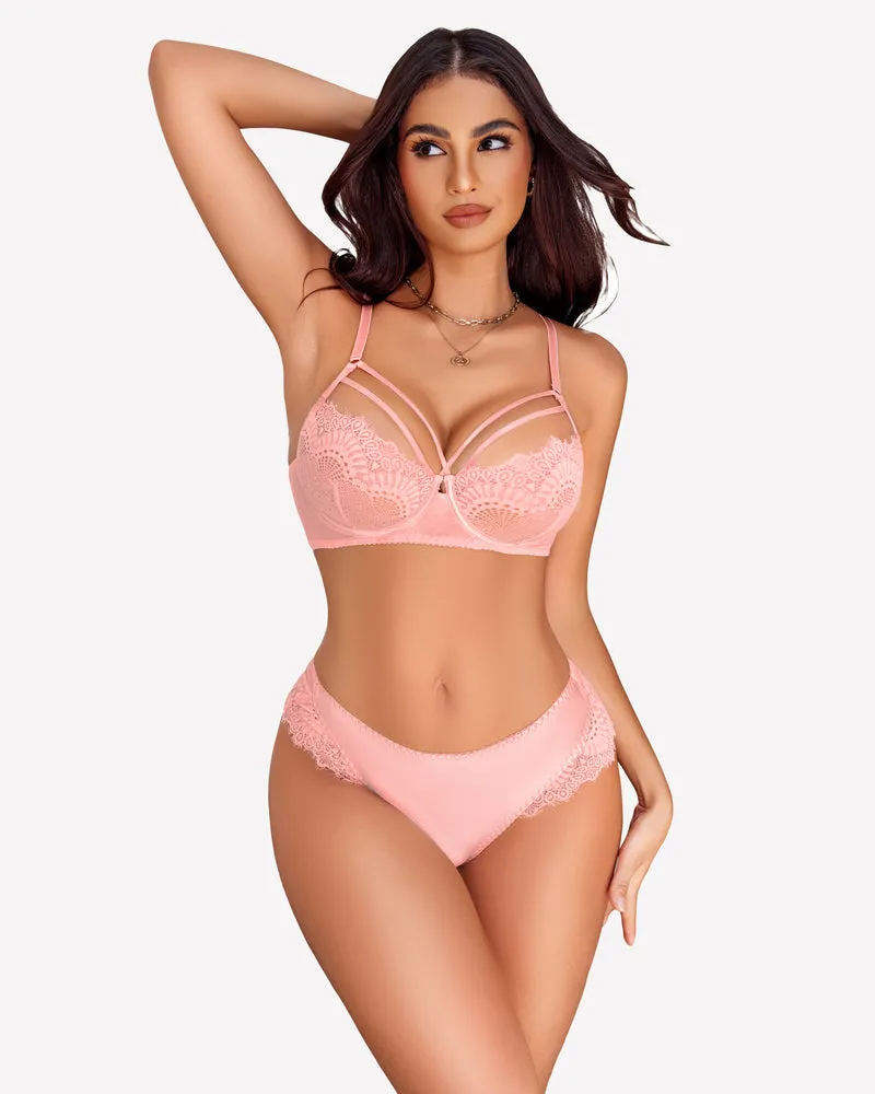 2 Pieces Lace Bra and Panty Sets