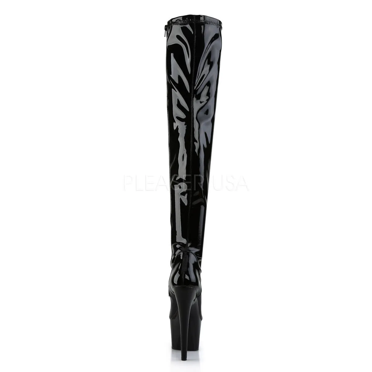 7 Inch Heel ADORE-3000 Black Stretch Patent