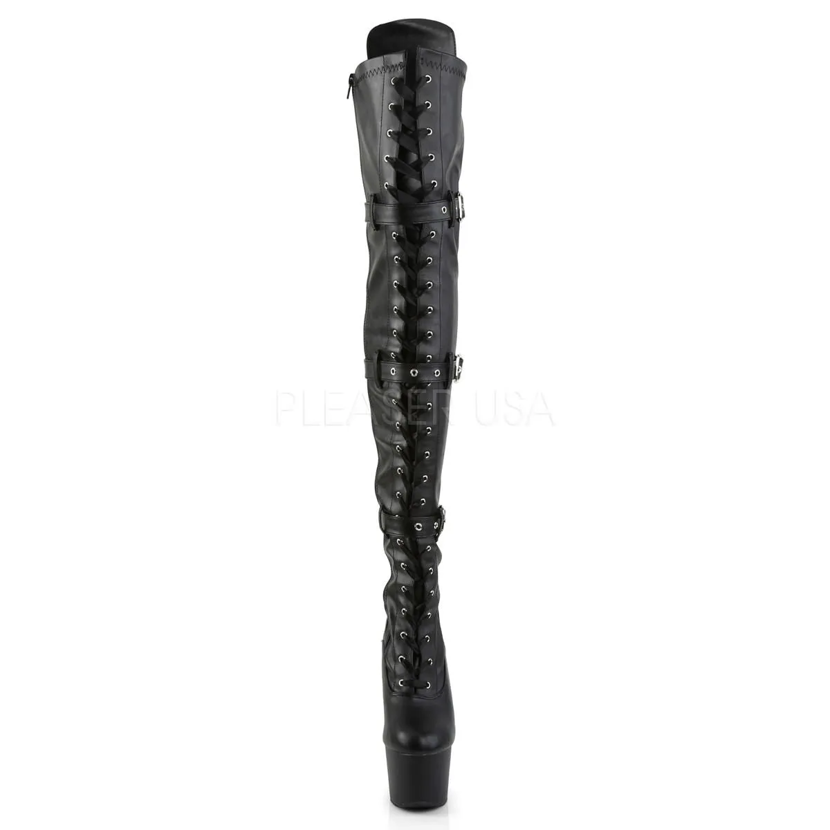 7 Inch Heel ADORE-3028 Black Pu