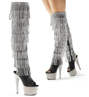 7 Inch Heel BEJEWELED-3019RSF-7 Black