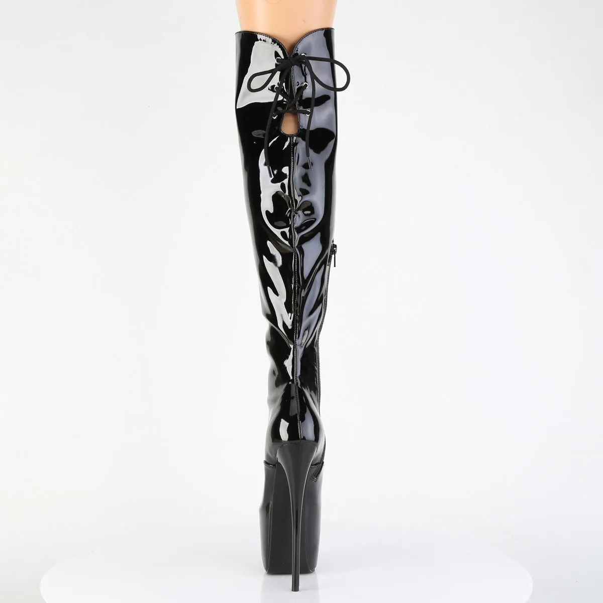 7 Inch Heel JUBILANT-3012 Black Stretch Patent