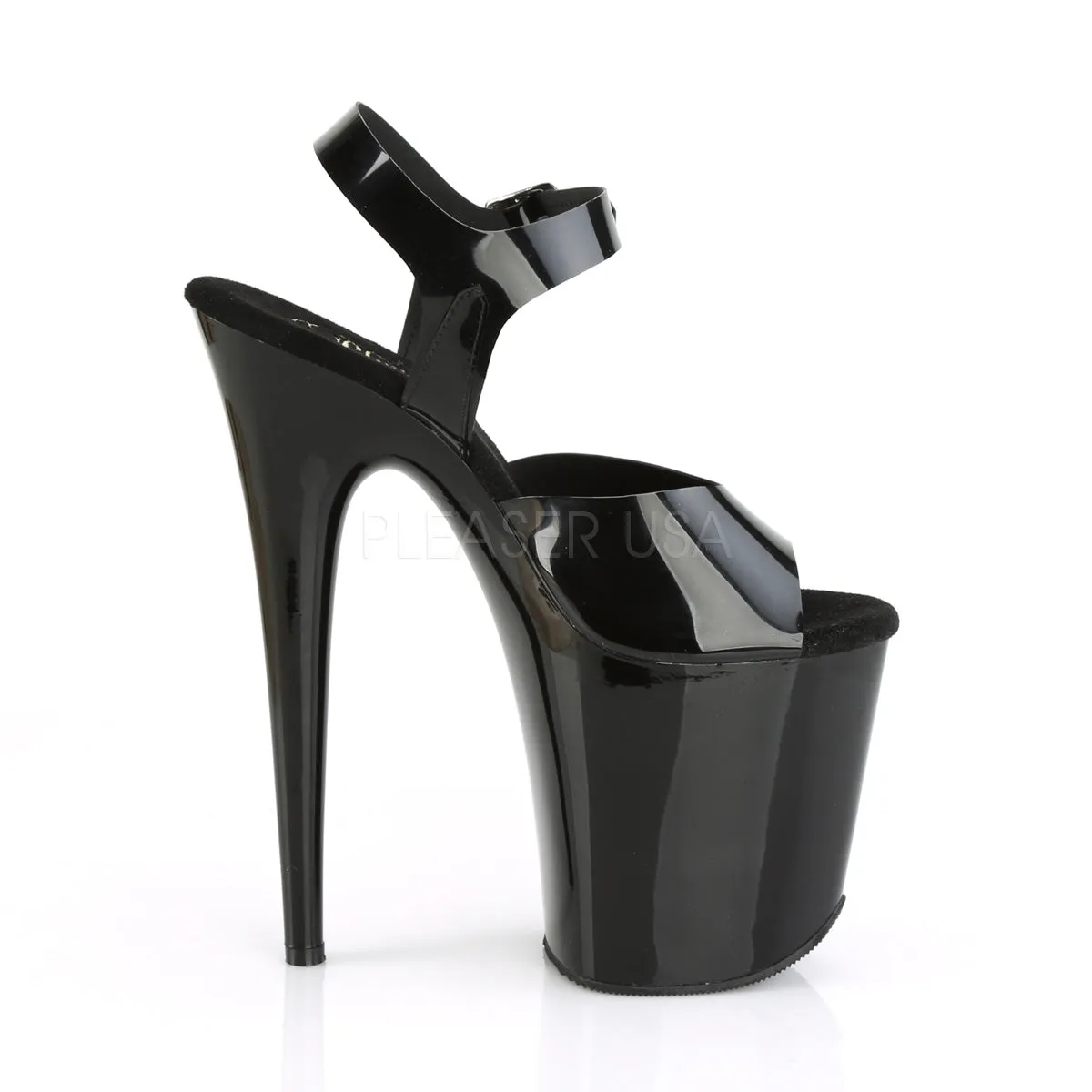 8 Inch Heel FLAMINGO-808N Black Jelly