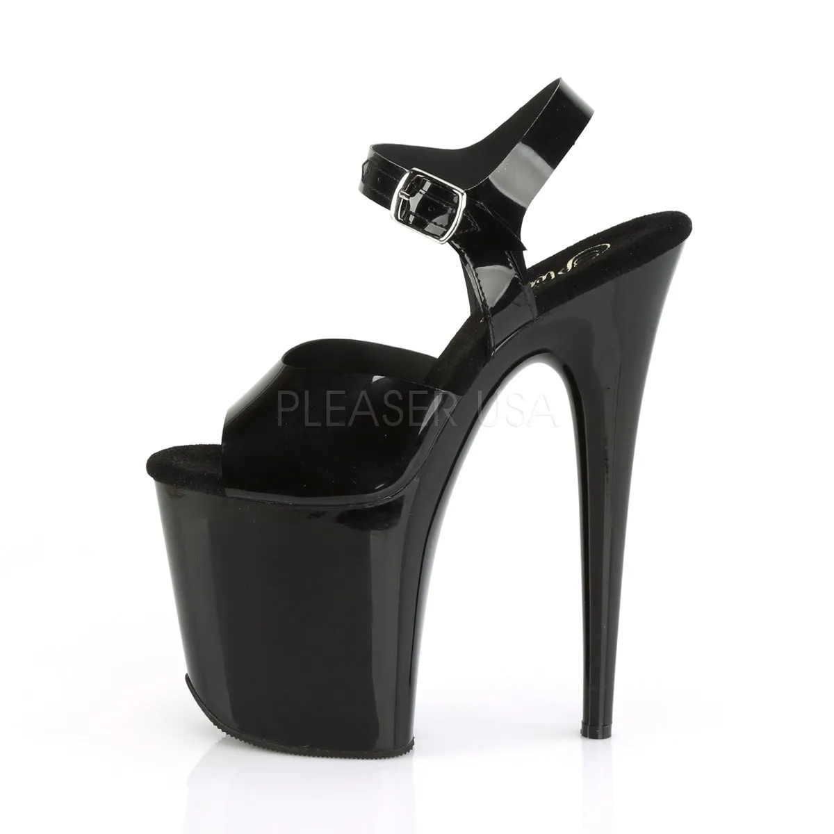 8 Inch Heel FLAMINGO-808N Black Jelly