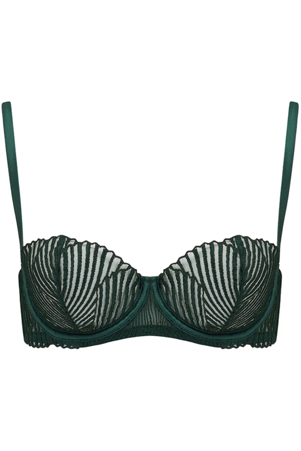 Athena Balcony Bra Green. Size UK 36D