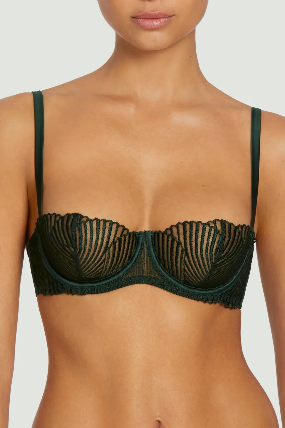 Athena Balcony Bra Green. Size UK 36D