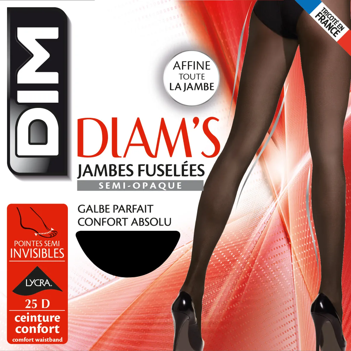 Black Diam's Jambes Fuselées 25 leg shaper tights