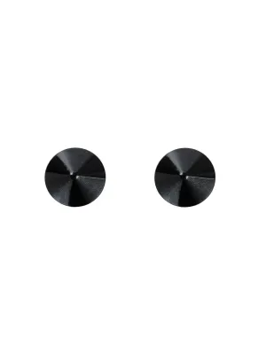 Black round metal nipple pasties
