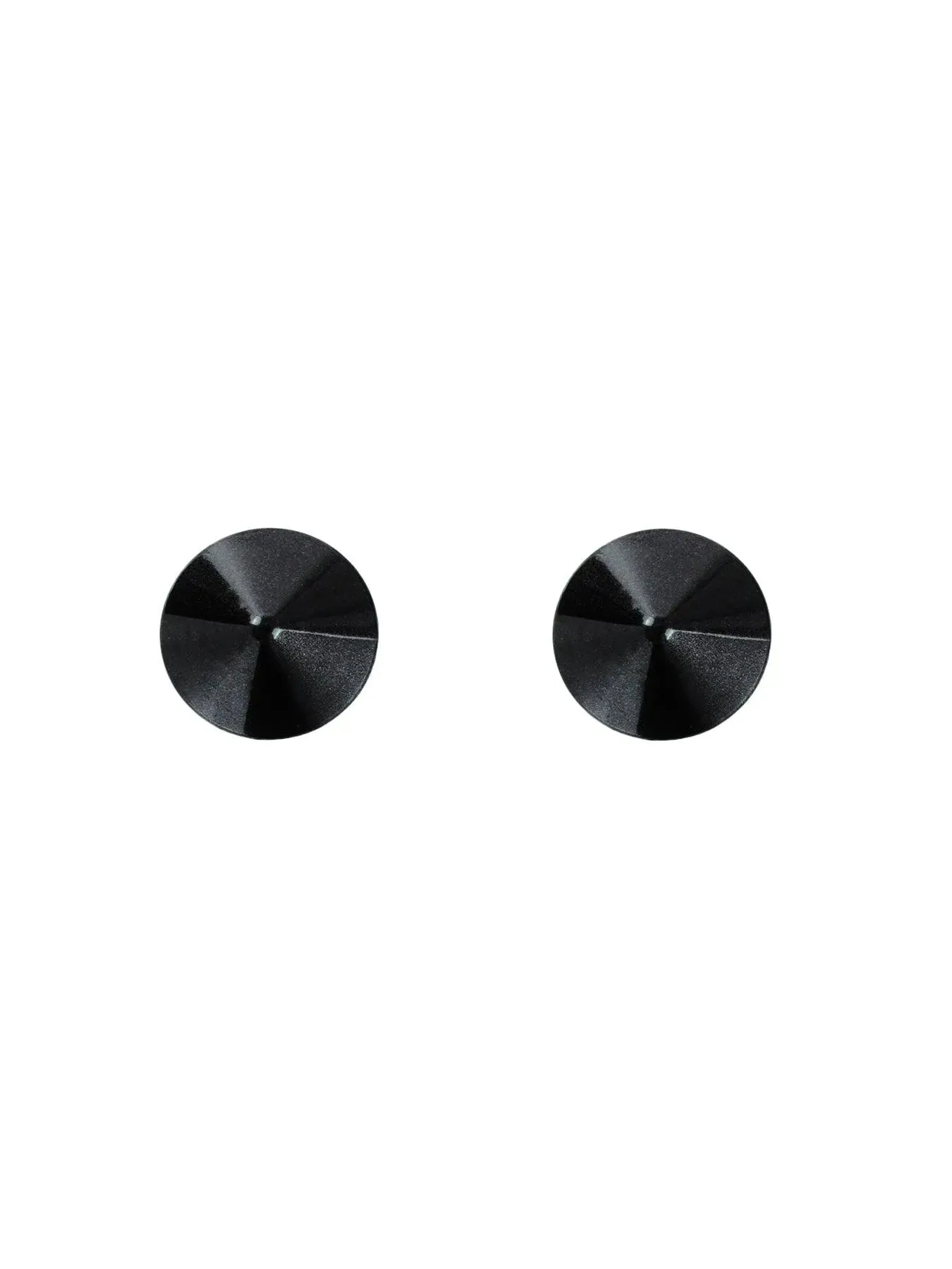 Black round metal nipple pasties