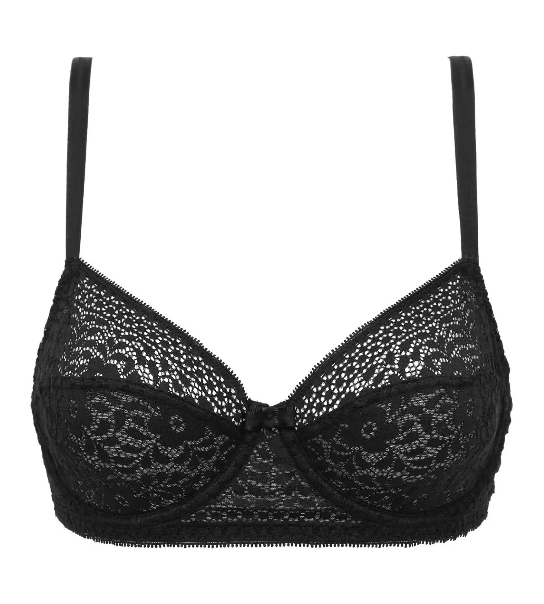 Black Sublim underwired recycled floral lace bra