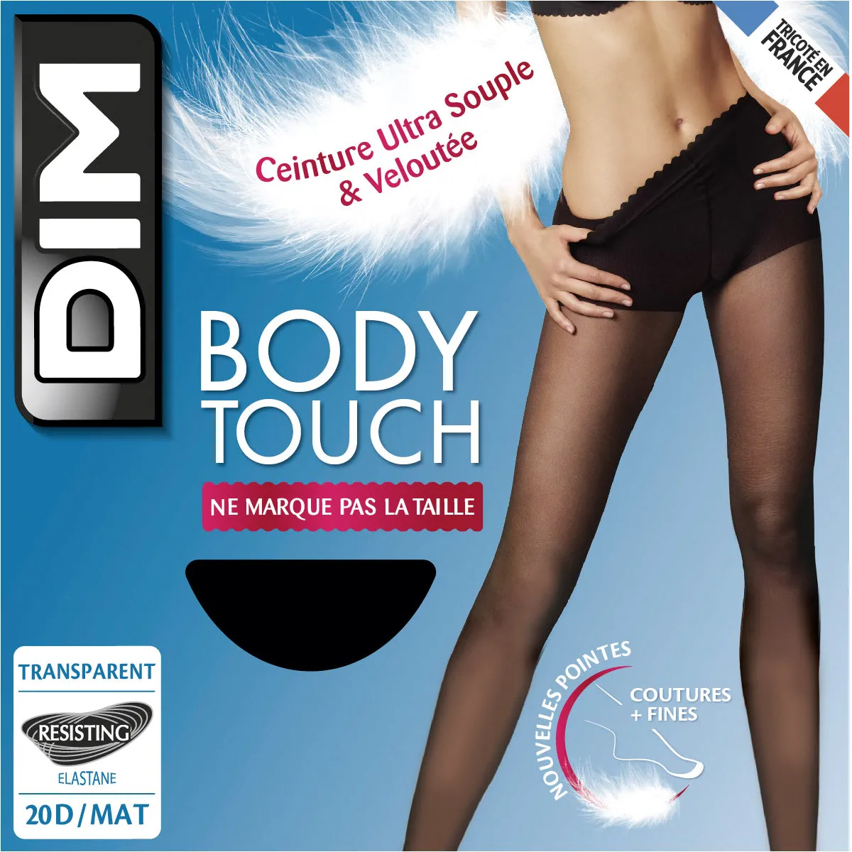 Body Touch Dim 17D Black transparent veil tights