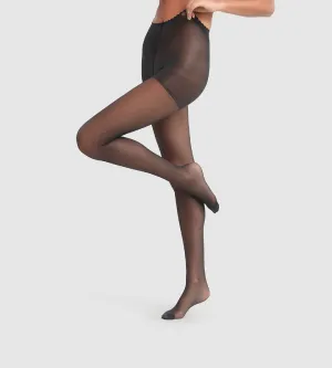 Body Touch Dim 17D Black transparent veil tights