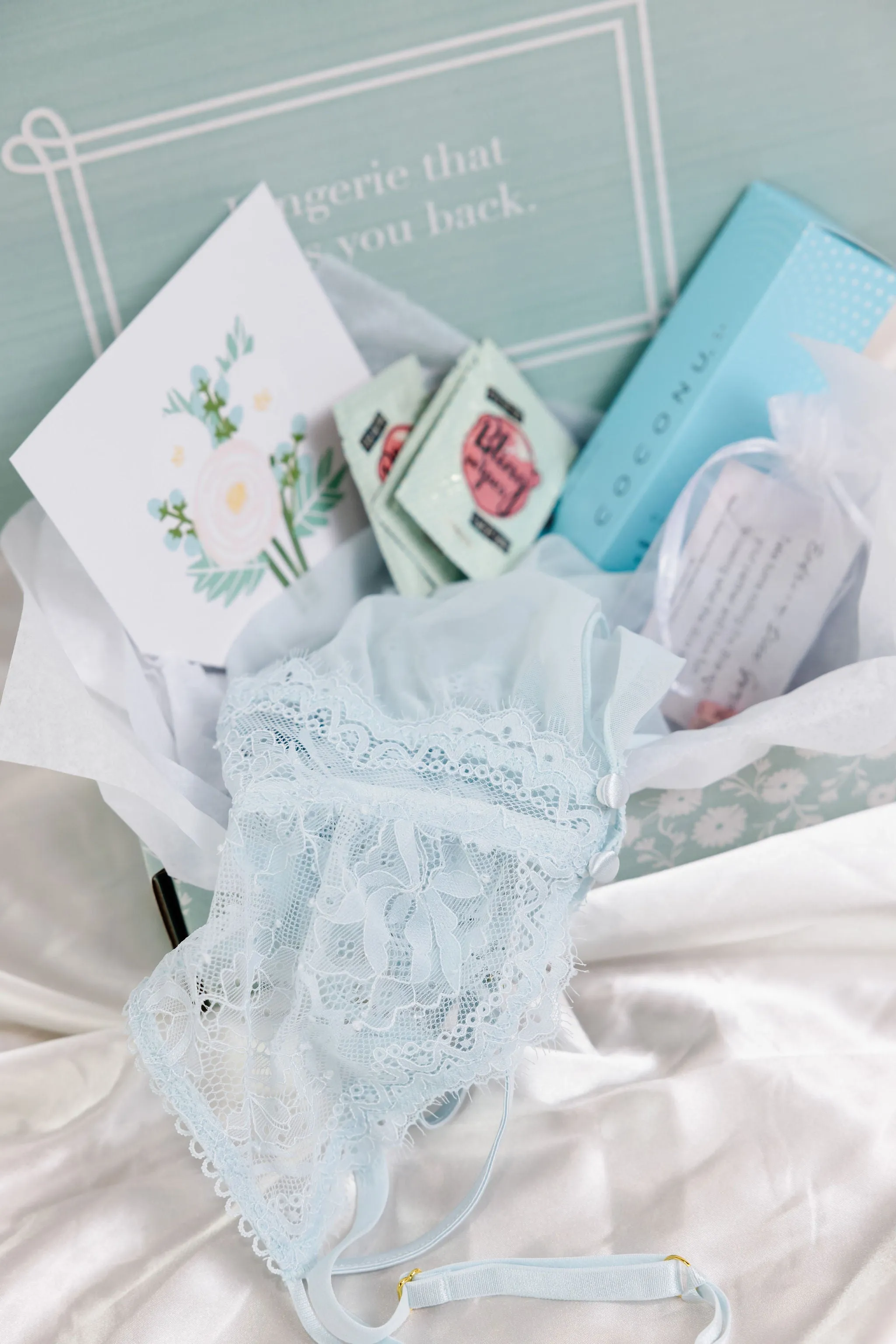 Bridal Bundle: Lace & Mesh Button Teddy - Champagne