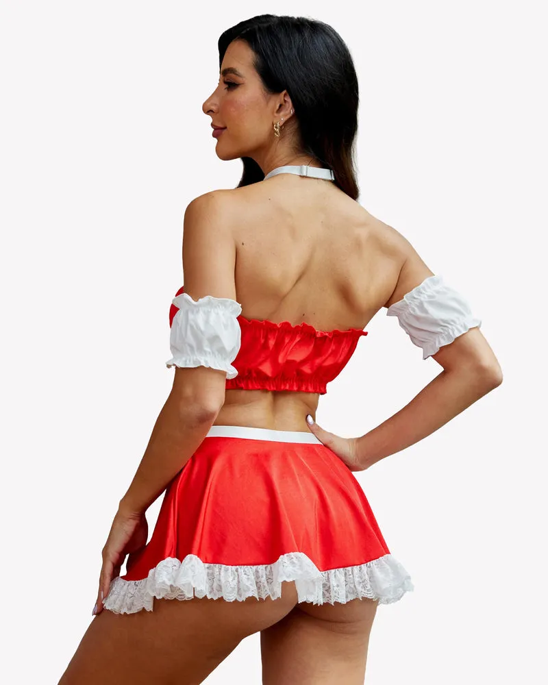 Contrast Lace Maid Set (5Pcs)