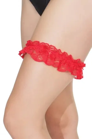Coquette Red Lace Garter