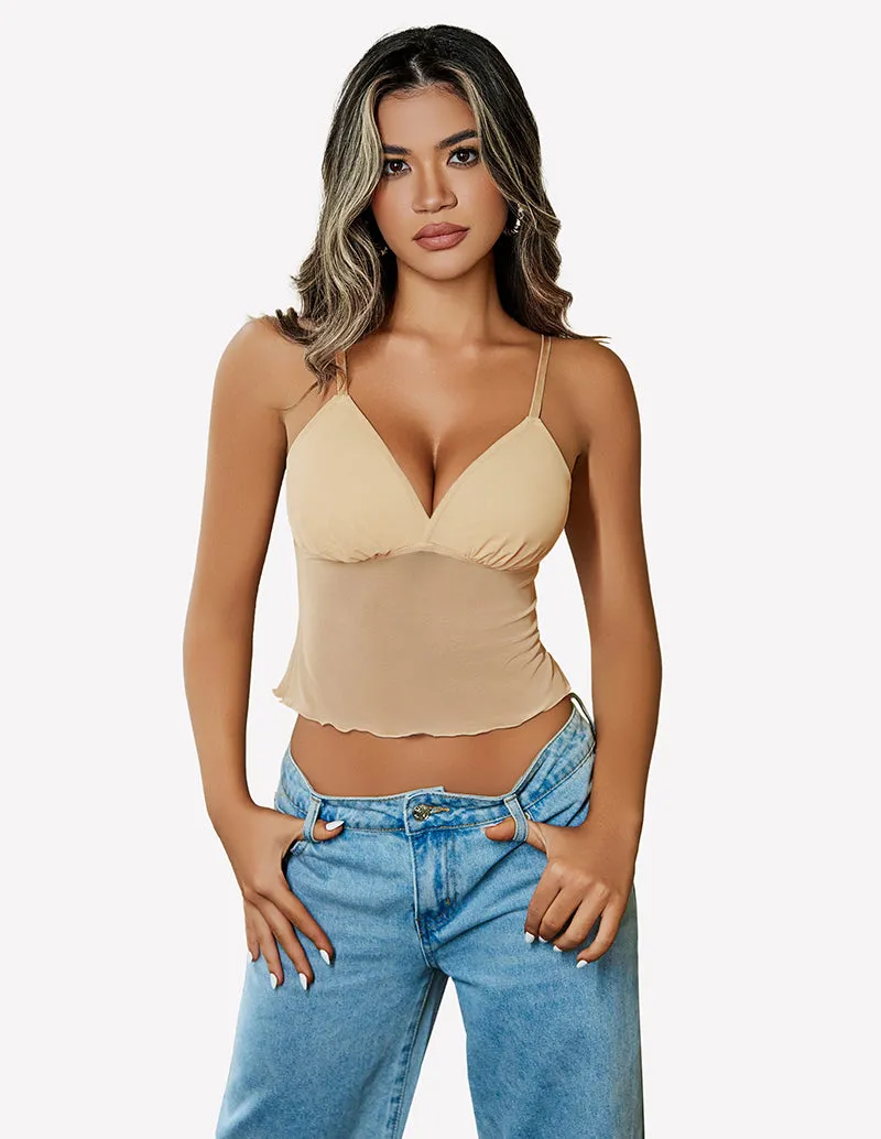 Crop Top Mesh Y2K Tank Tops