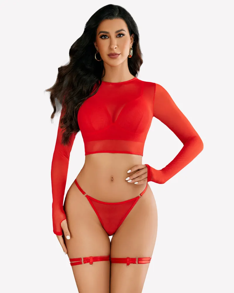 Crop Tops Bra and Panty Sets