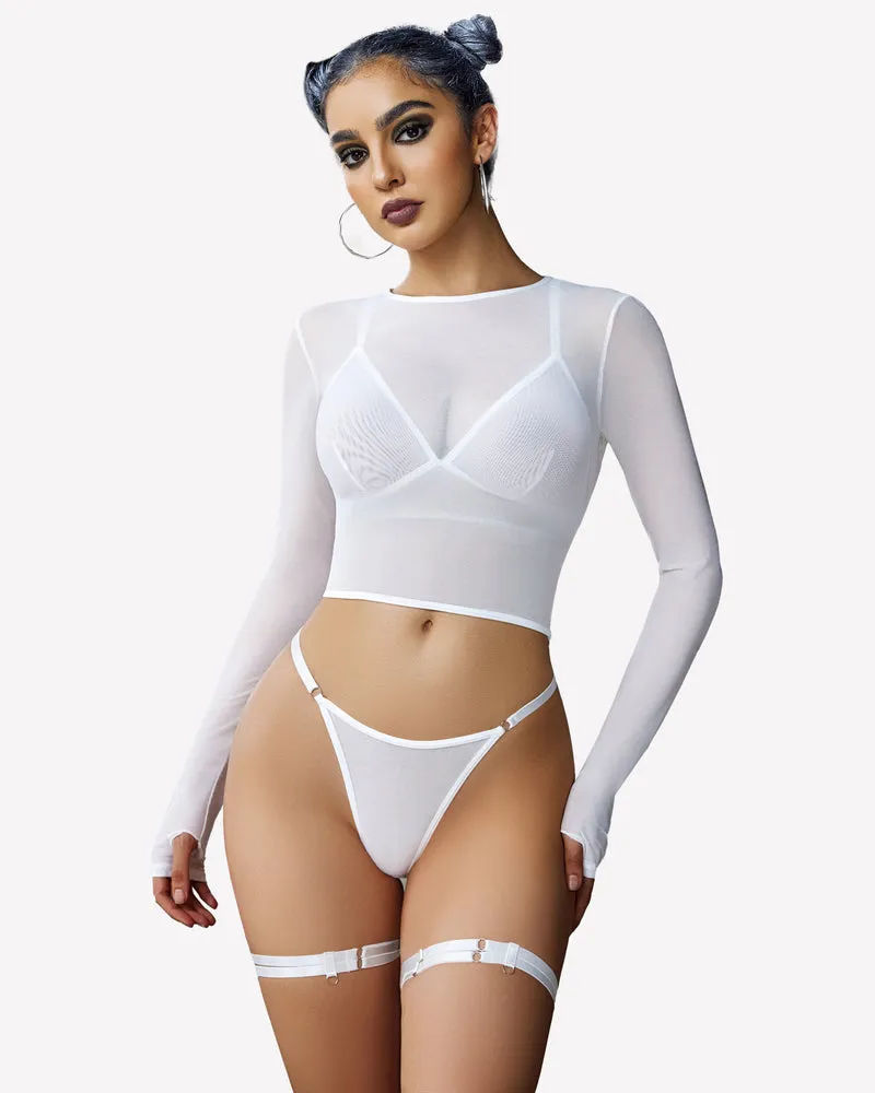 Crop Tops Bra and Panty Sets