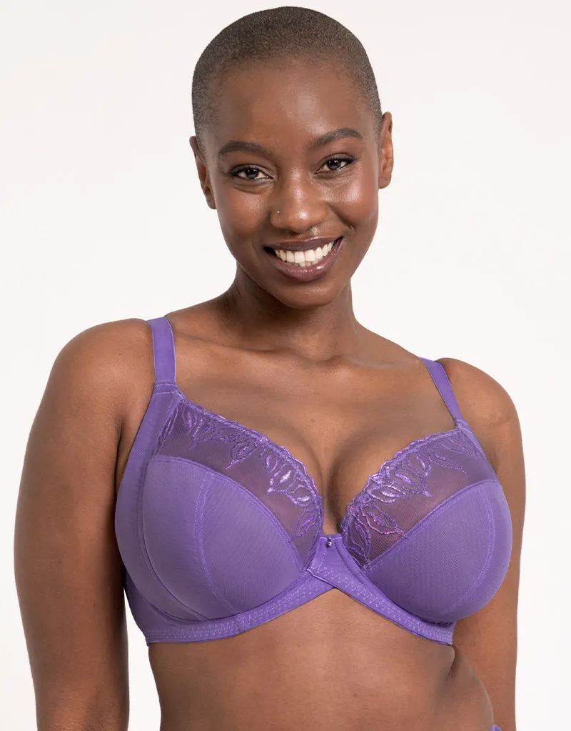 Curvy Kate Flare Full Plunge Side Support Multiway Bra Amethyst Purple