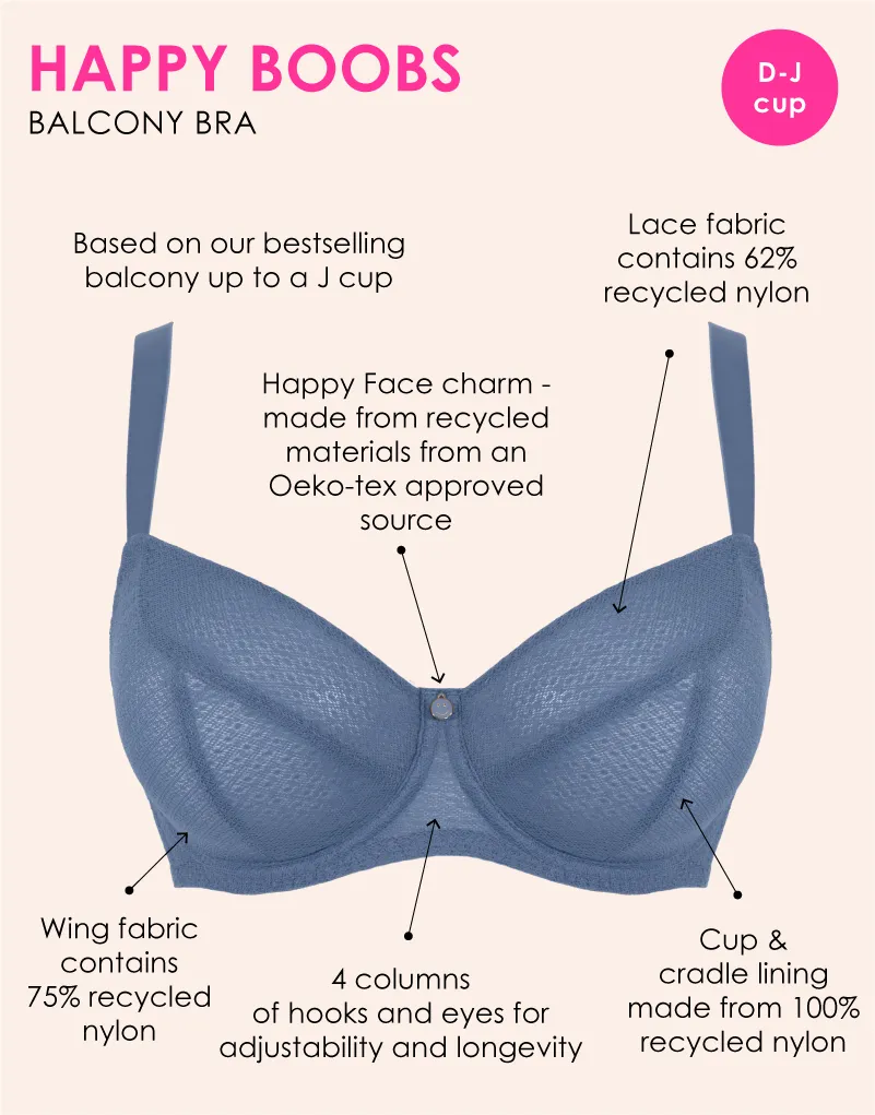 Curvy Kate Happy Boobs Balcony Bra Denim Blue