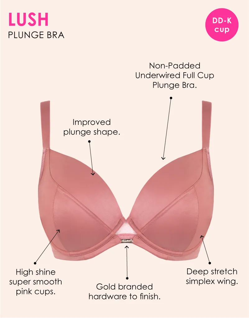 Curvy Kate Lush Full Plunge Bra Rose Shimmer