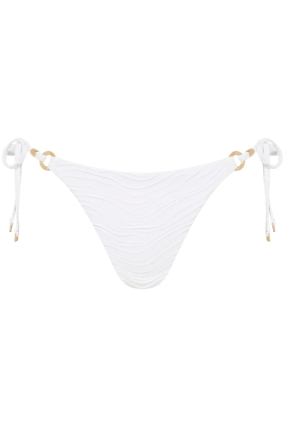 De Soleil Tie Side Bikini Bottom in White