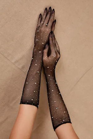 Diamond Fishnet Gloves