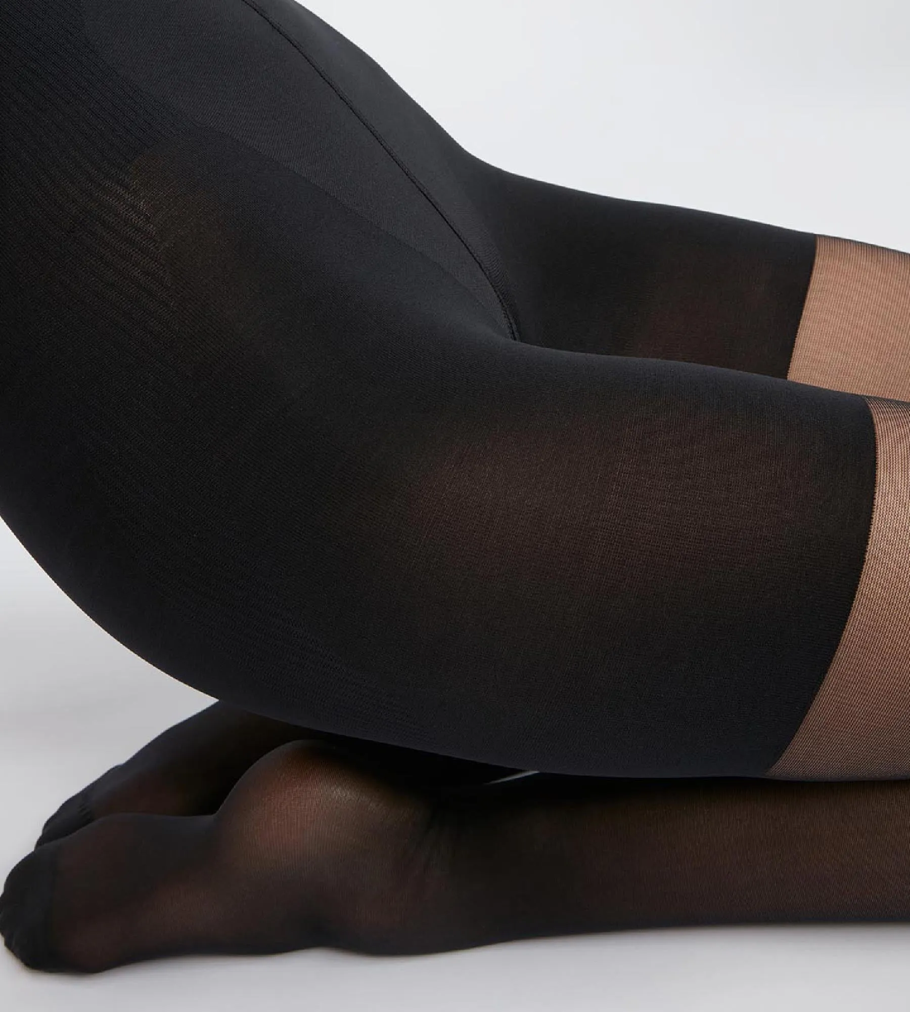 Diam's Contour 360 Women's Shaping Black Lycra Voile Tights