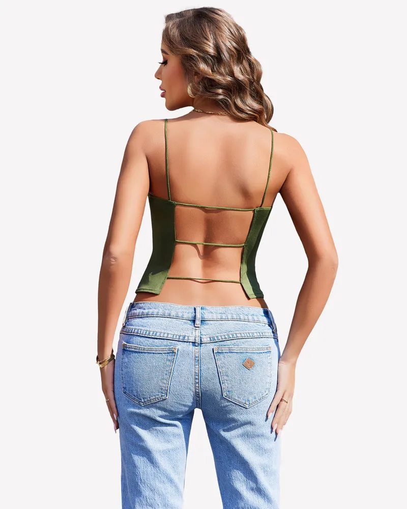 Double Lined Casual Basic Vest Cropped Top