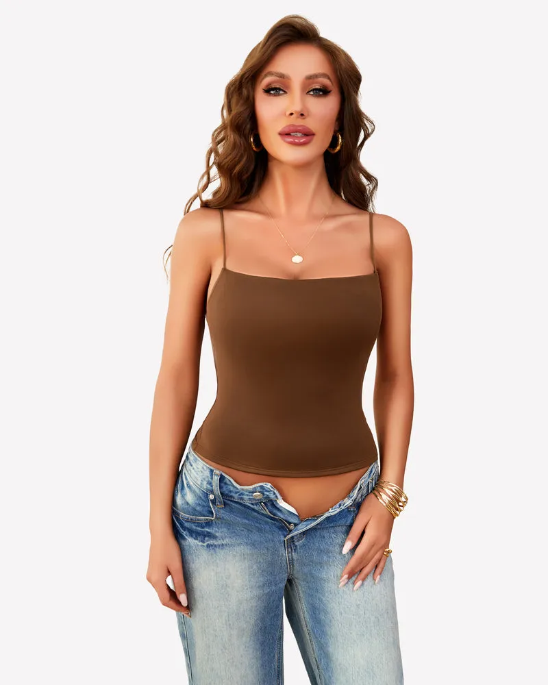 Double Lined Casual Basic Vest Cropped Top