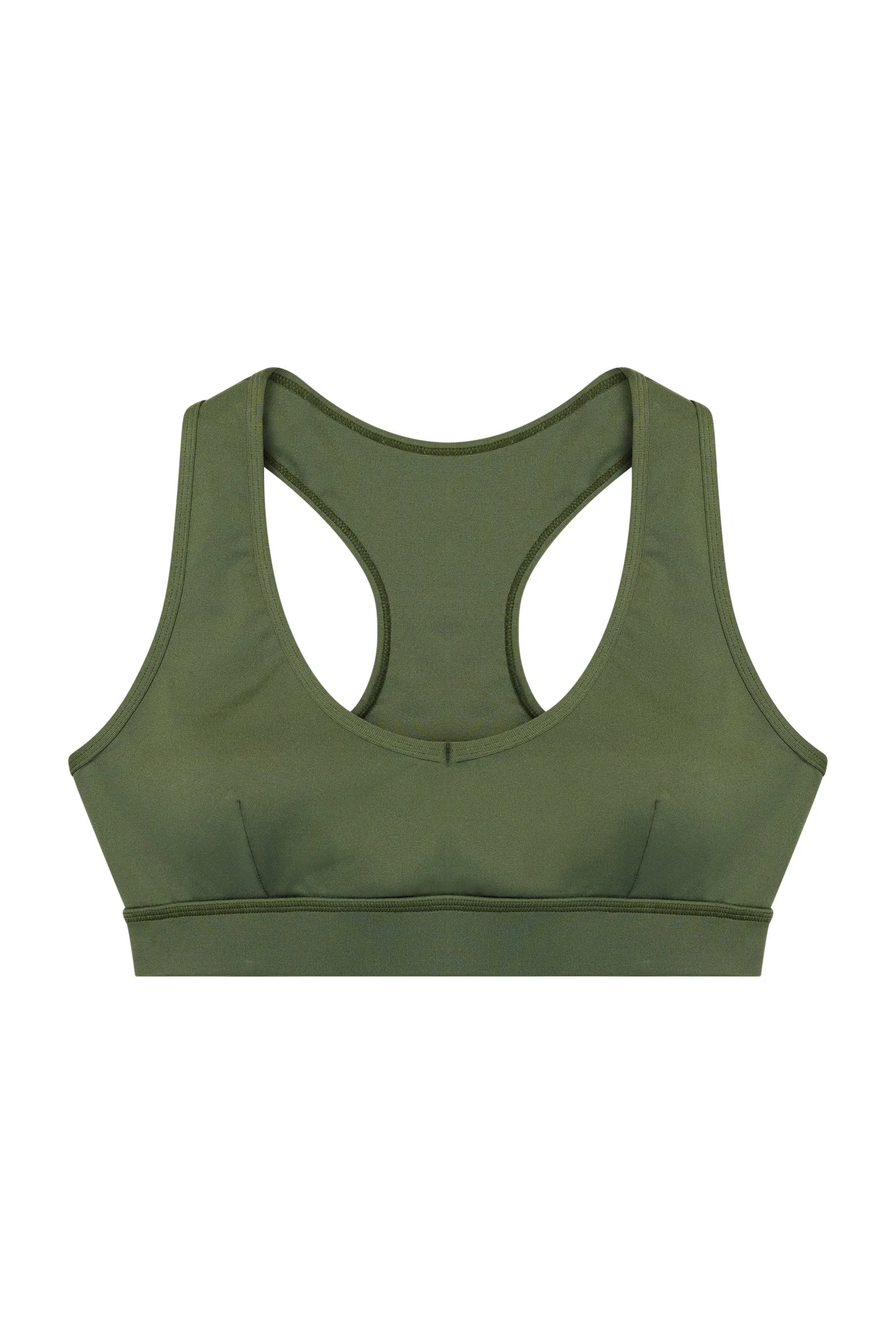 Eco Dusty Olive Racer Back Bra