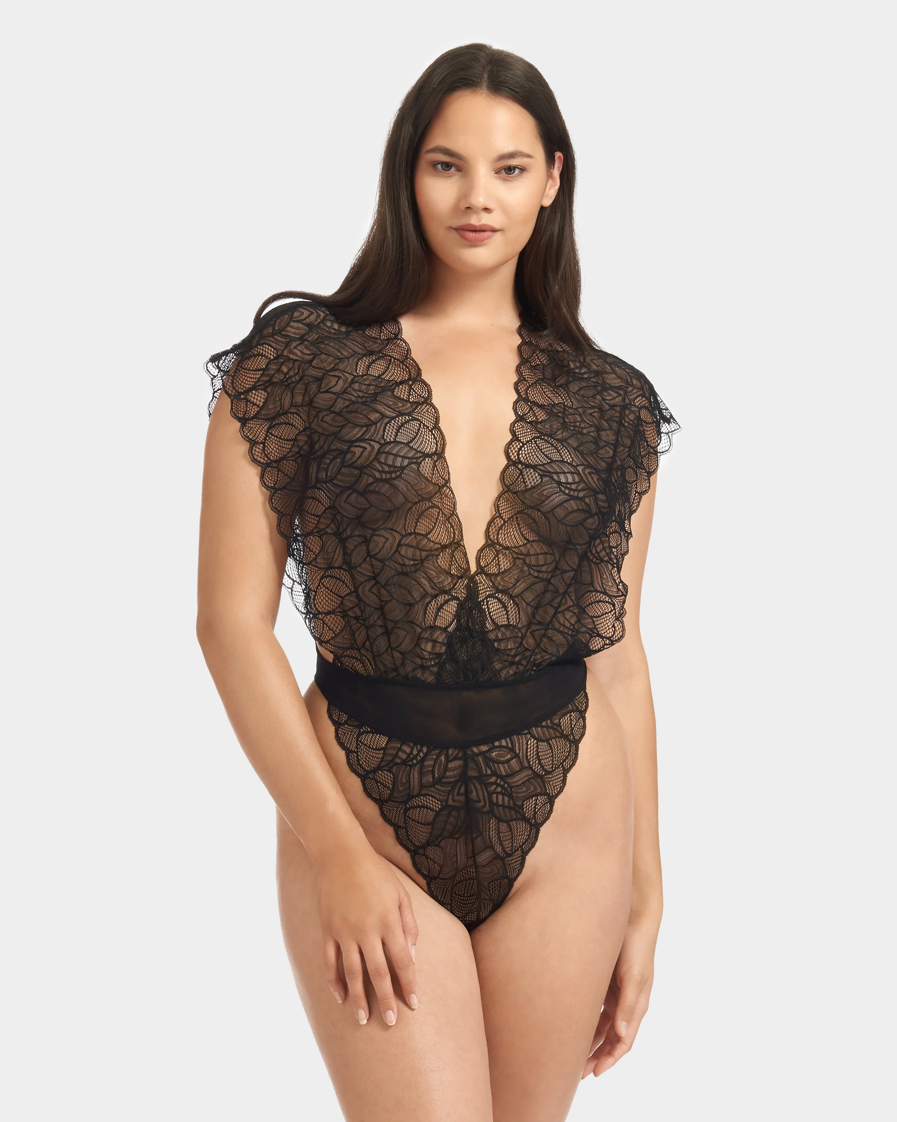 Emerson Lace Bodysuit Black