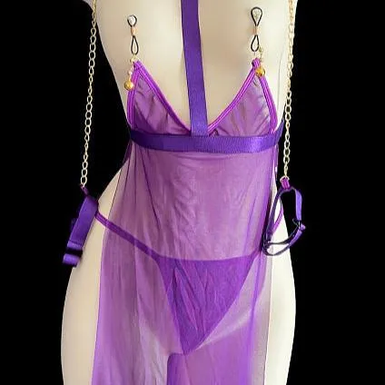 Ethereal Allure Sheer Robe Lingerie Set