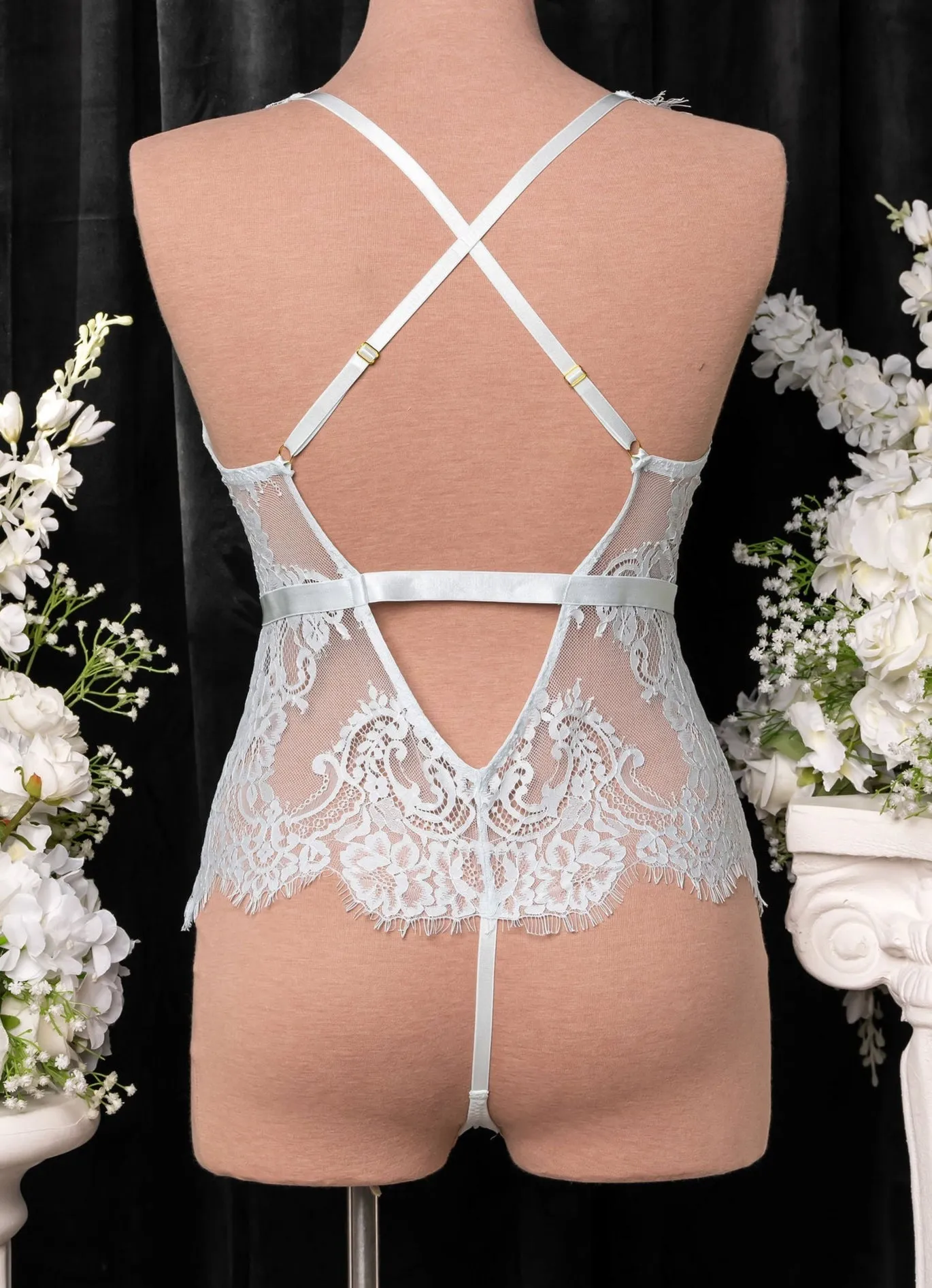 Eyelash Lace Teddy - Something Blue