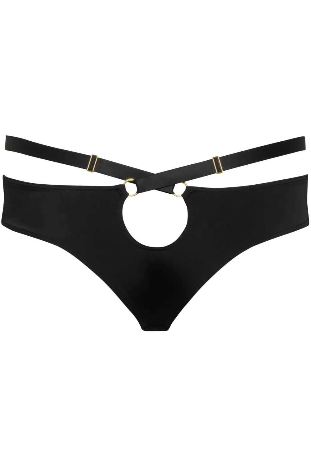 Fatale Tanga Bikini Bottom in Black