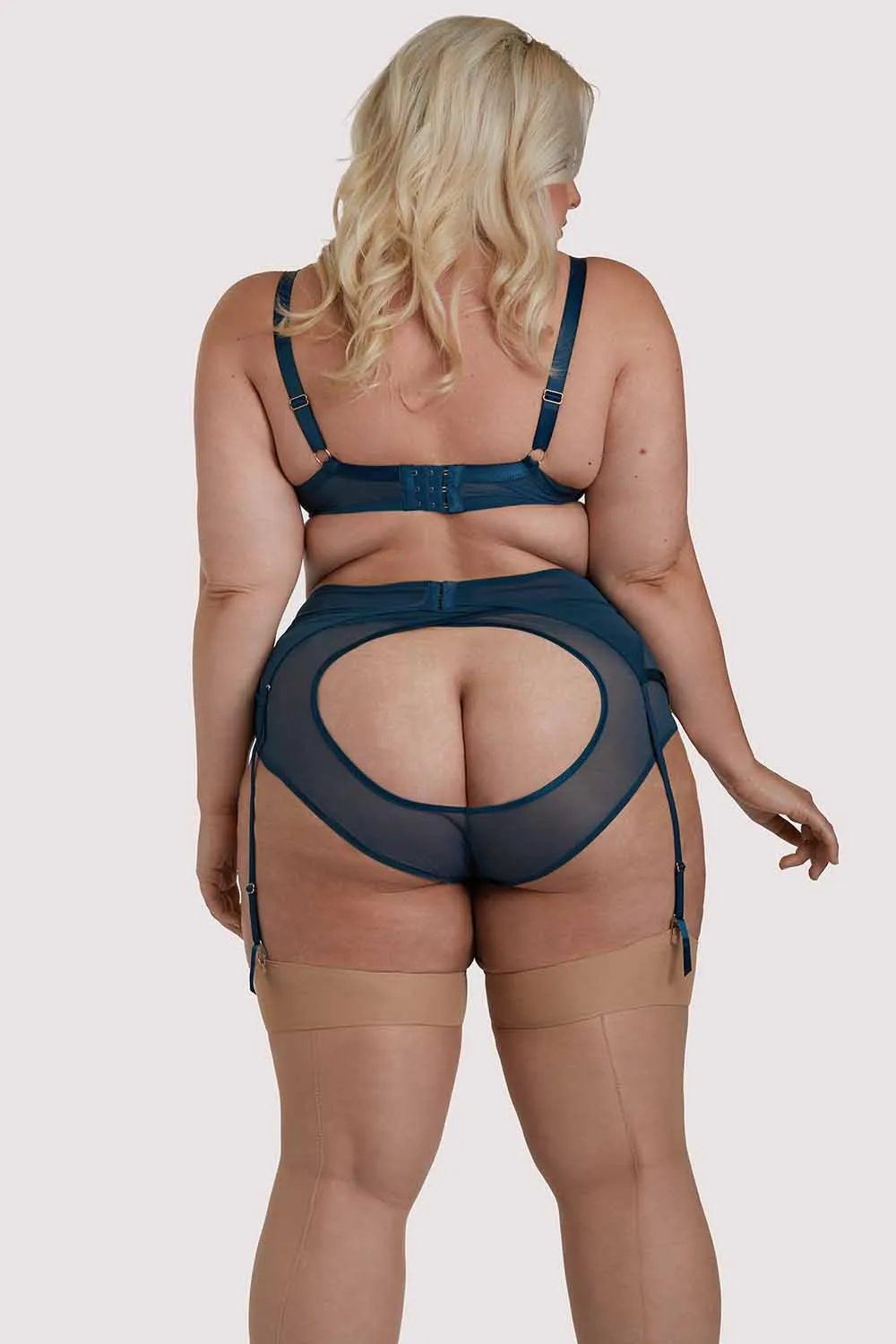 Firenza Strappy Teal Suspender