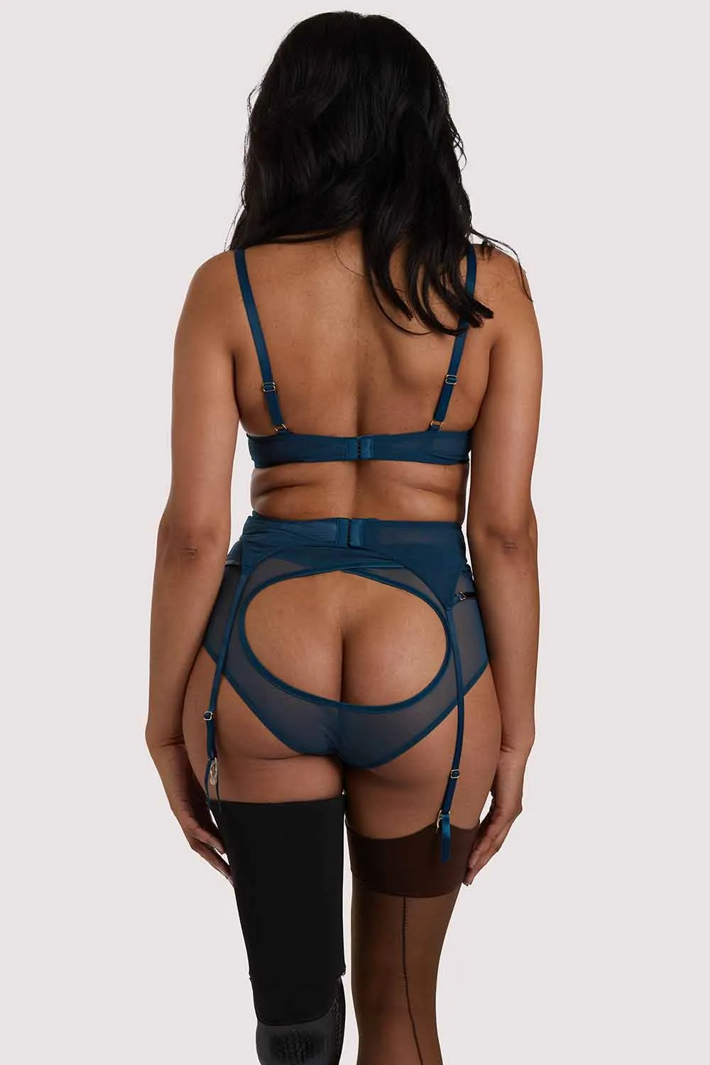 Firenza Strappy Teal Suspender
