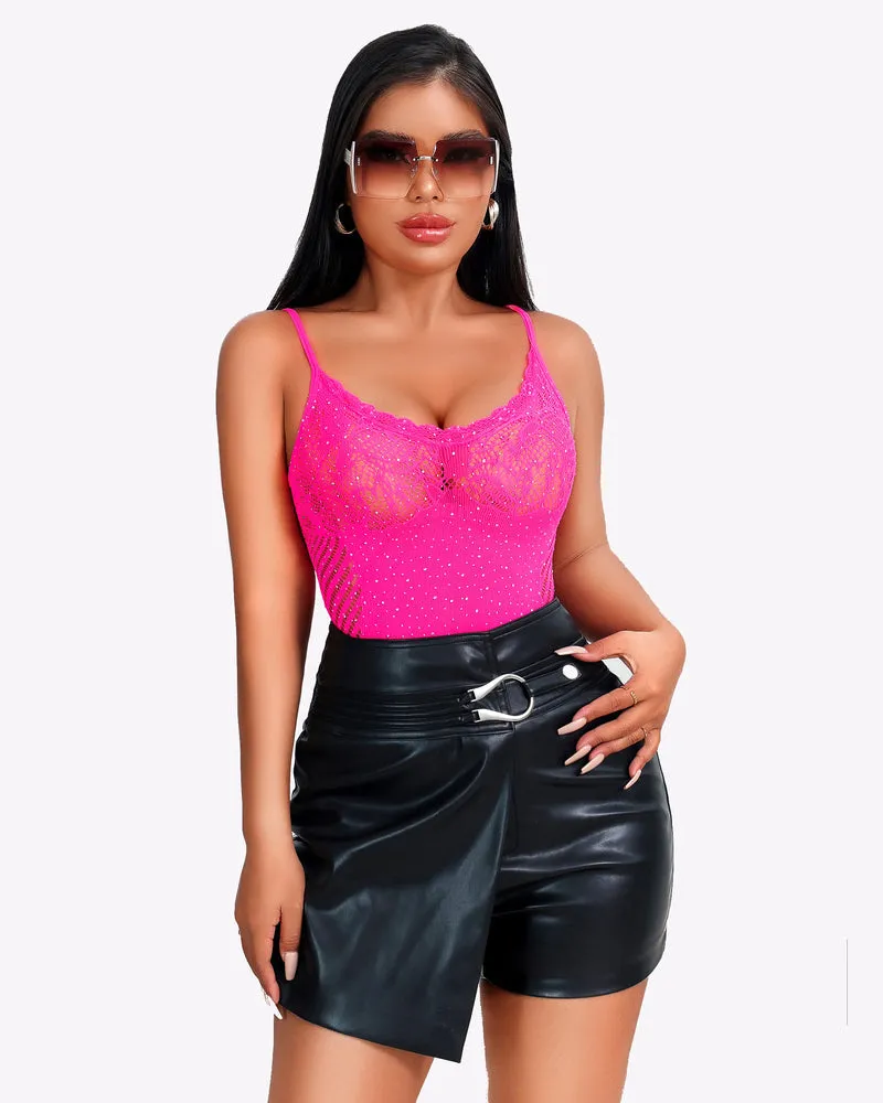 Fishnet Sparkle Rhinestone Bodysuit