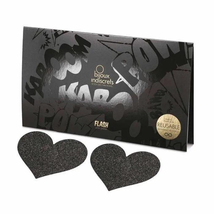 Flash Heart Glitter Nipple Reusable Covers