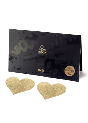 Flash Heart Glitter Nipple Reusable Covers