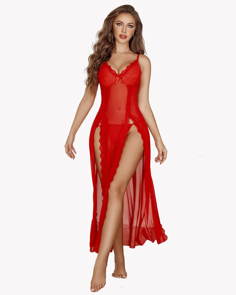 Flash Sale - Lace Side Split Nightgown
