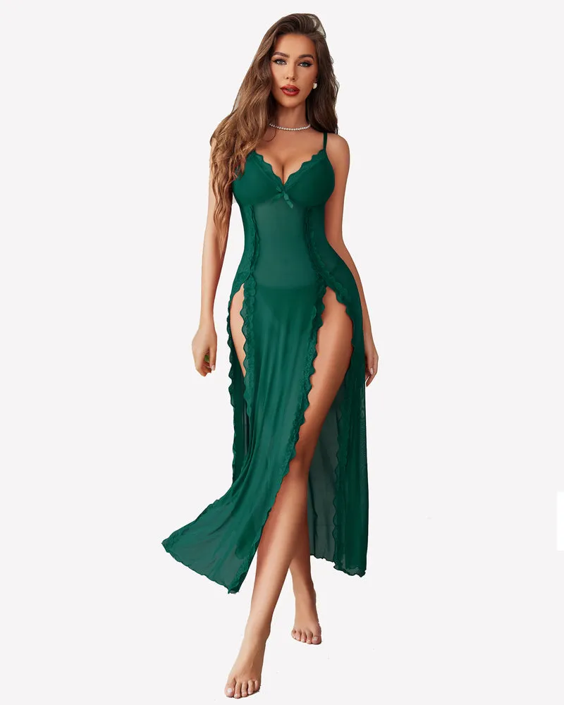 Flash Sale - Lace Side Split Nightgown