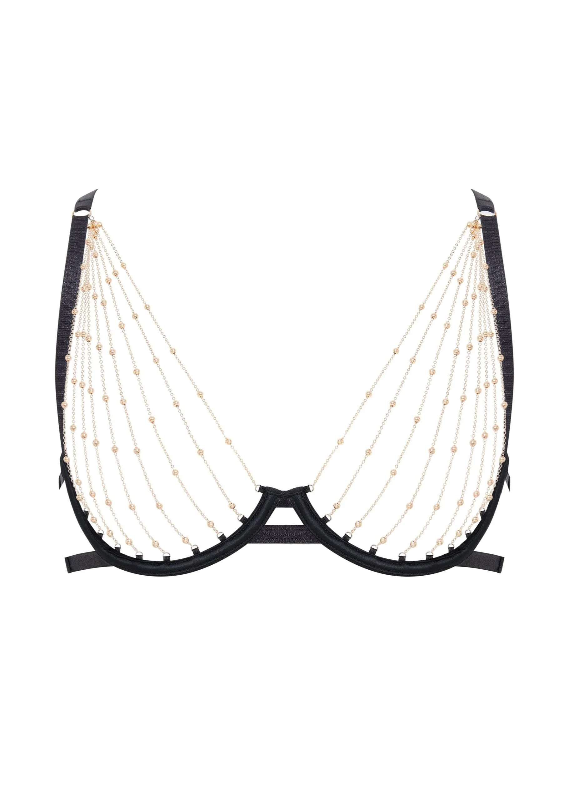 Frida Open Wired Bra (Gold/Black)