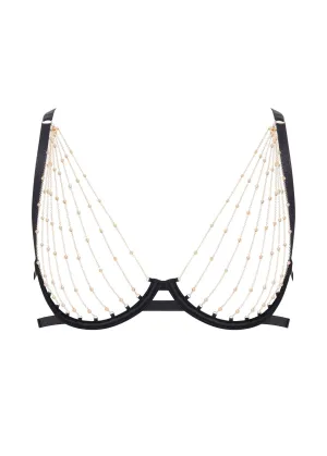 Frida Open Wired Bra (Gold/Black)