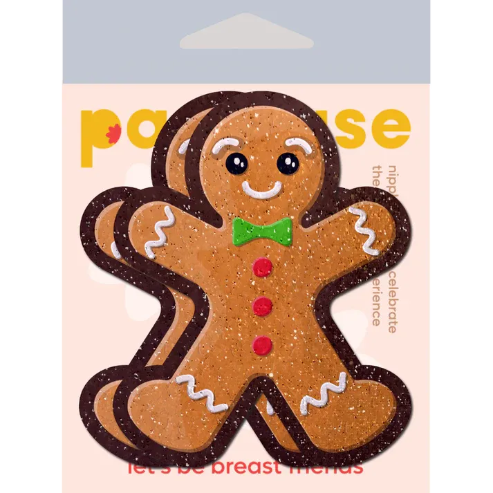 Gingerbread Man Woman Christmas Nipple Pasties