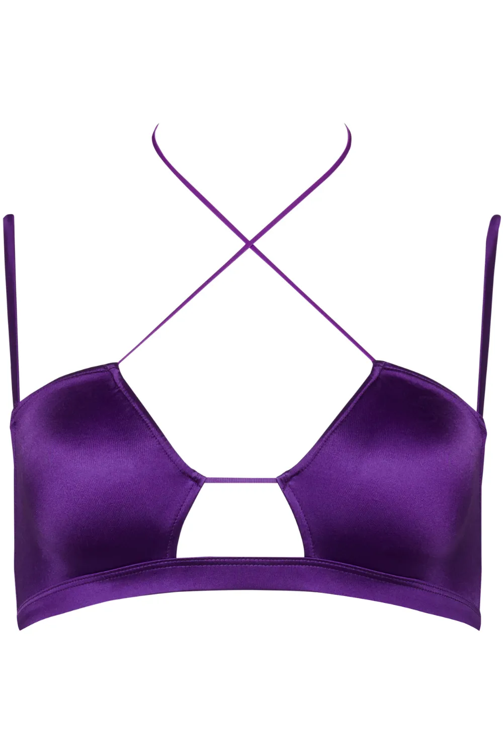 Glow Bralette Bikini Top in Purple