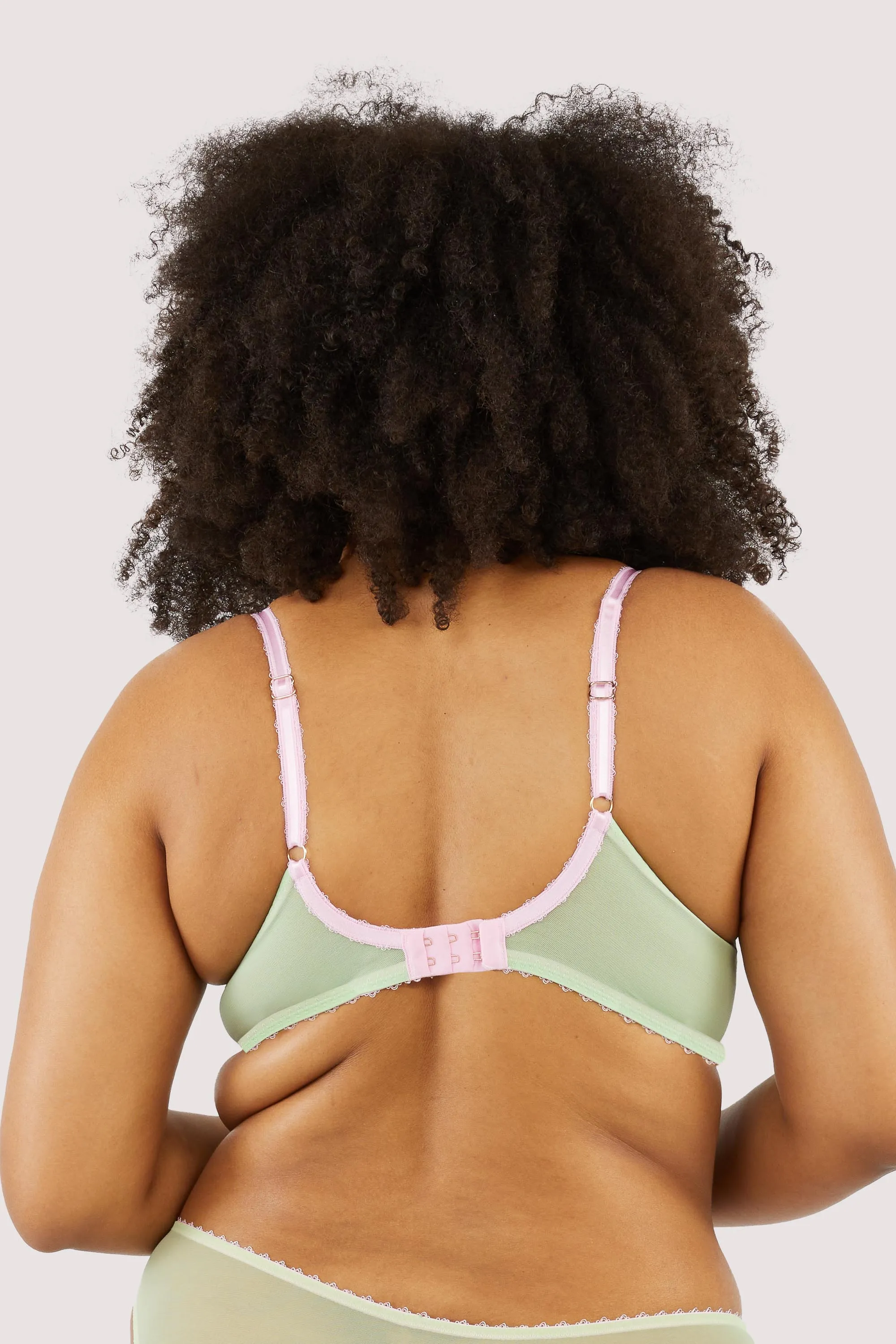Grace Green Supportive Plunge Mesh Bra