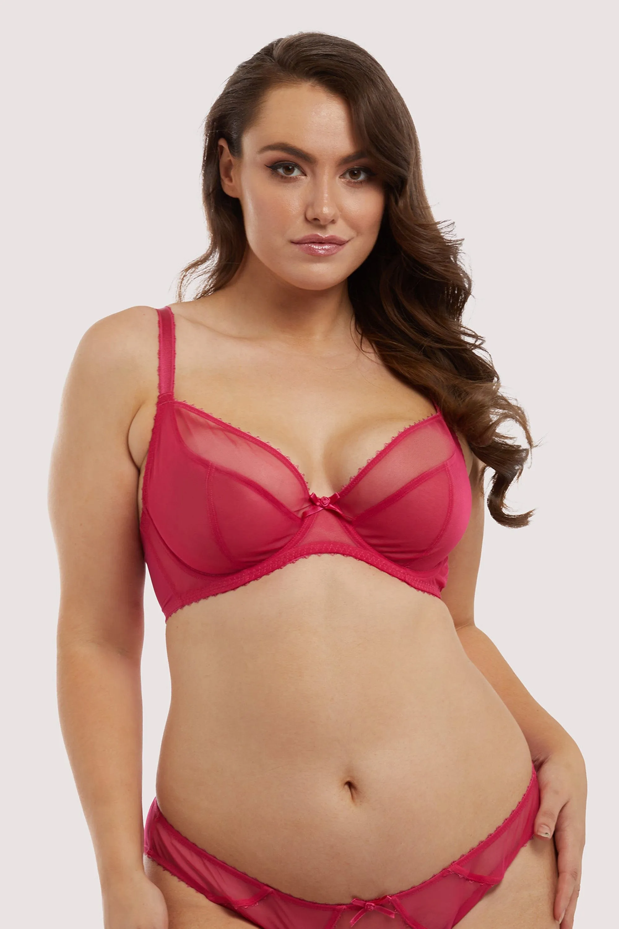 Grace Hot Pink Mesh Bra