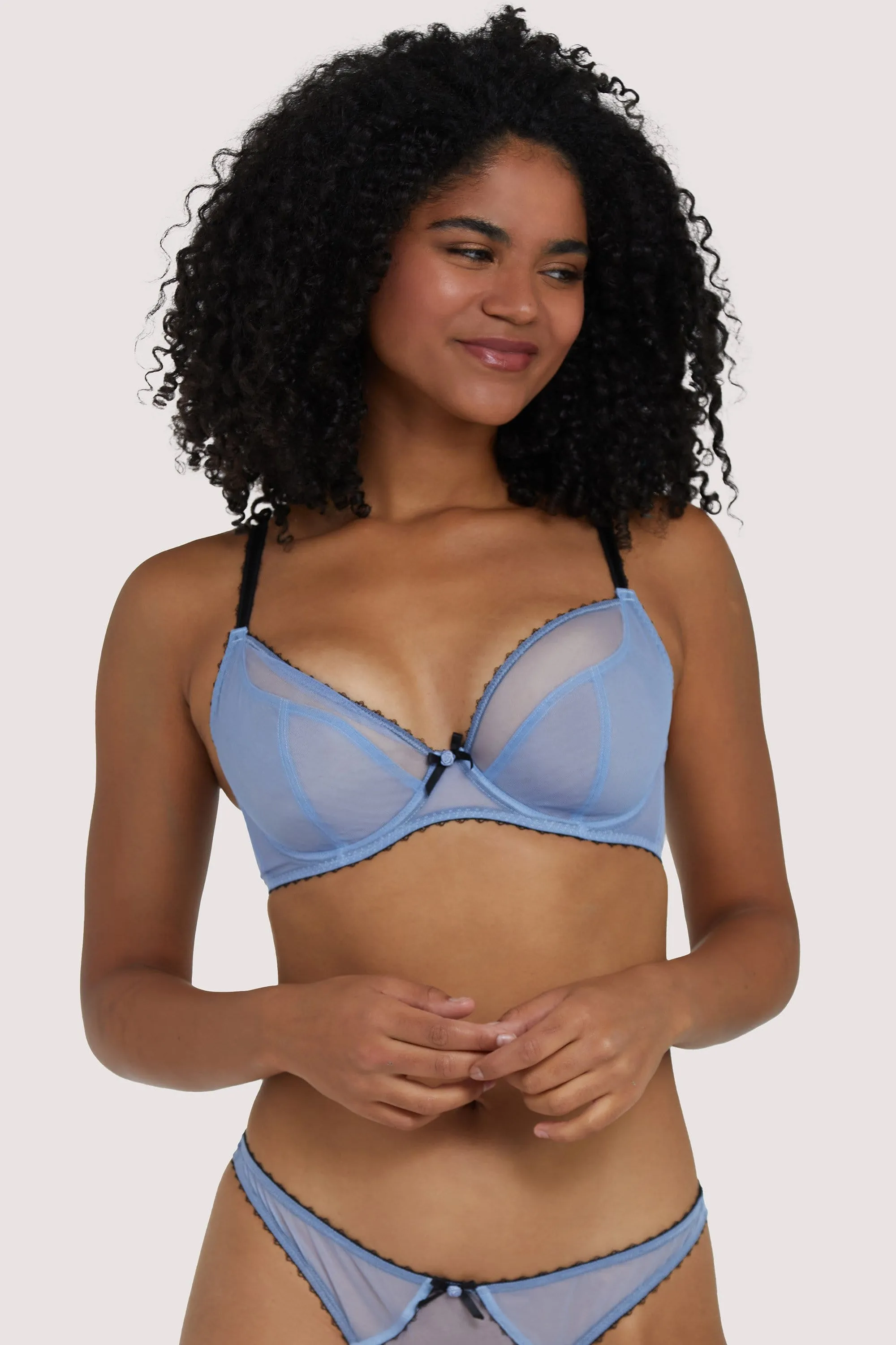 Grace Lavender Mesh Plunge Bra
