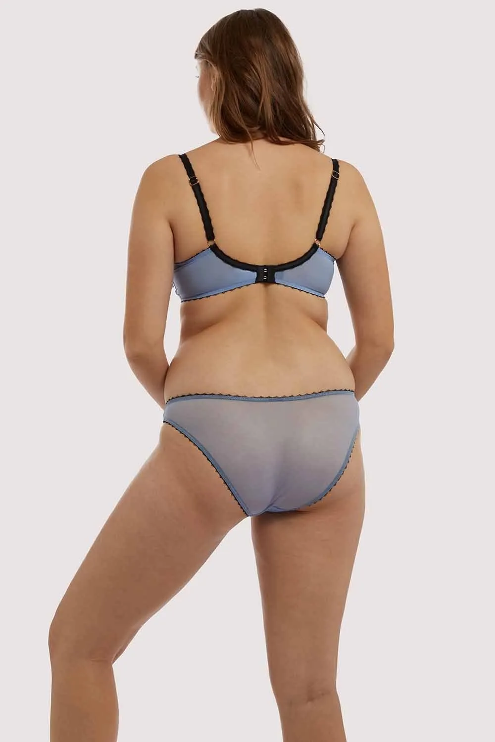 Grace Lavender Mesh Plunge Bra