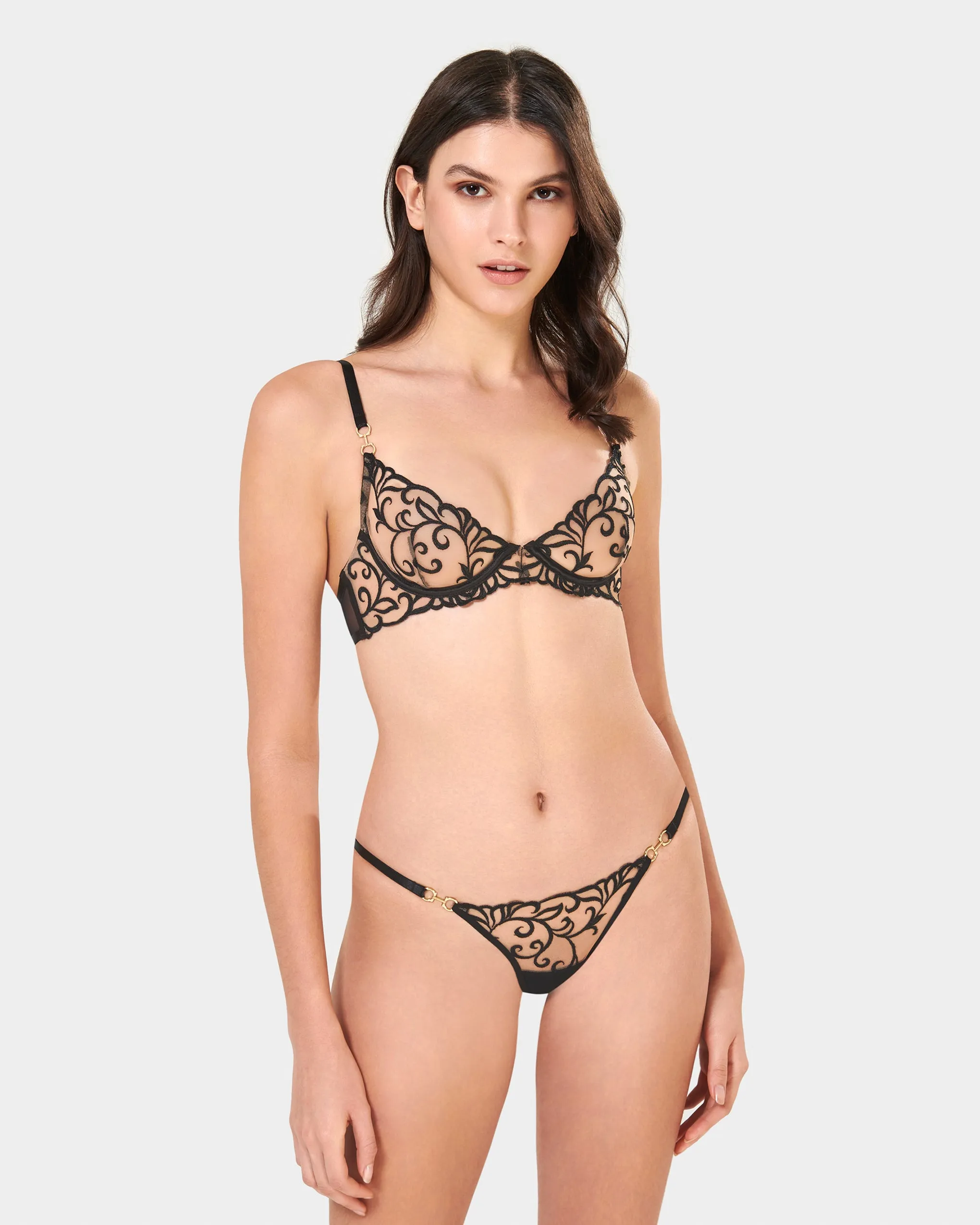 Harriet Eco Bra Black/Sheer
